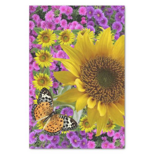 Sunflower Butterfly Tissue Paper