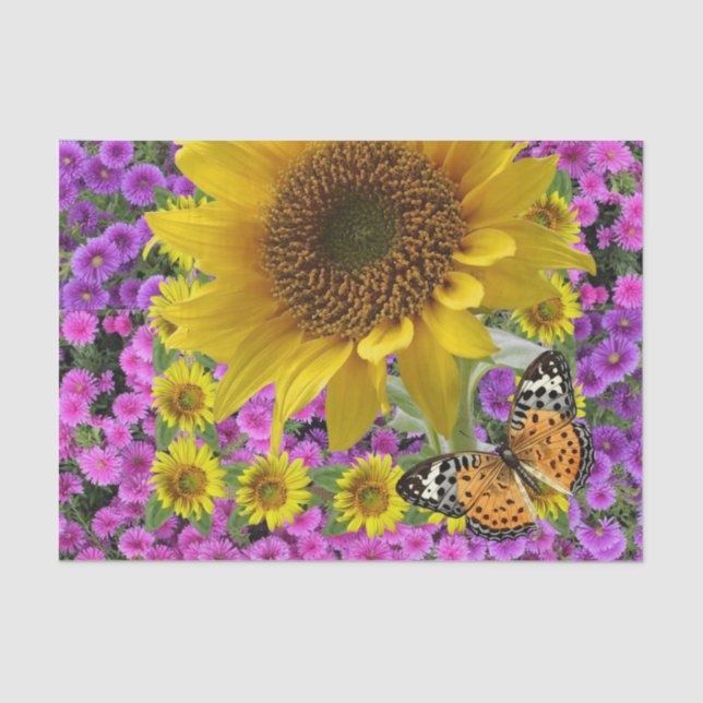 Sunflower Butterfly Tissue Paper (Front)