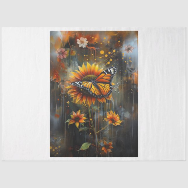 Sunflower Butterfly Tissue Paper (Front)