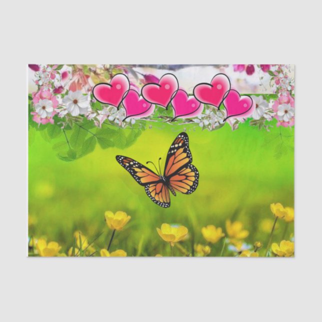 Sunflower Butterfly Tissue Paper (Front)