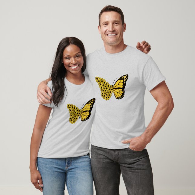 sunflower butterfly vintage women monarch T-Shirt (Unisex)