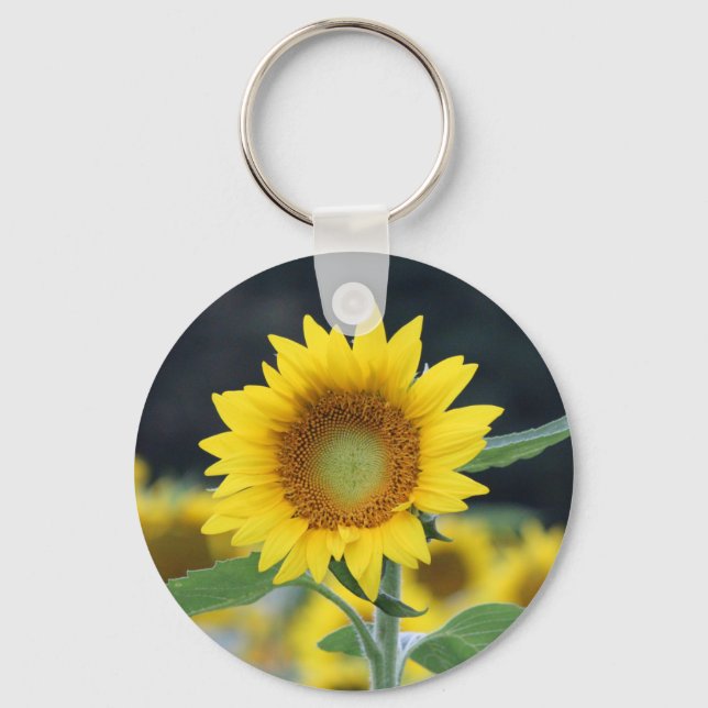 Sunflower Button Keychain (Front)
