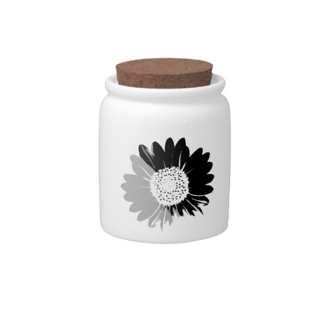 Sunflower BW Jar (Front)