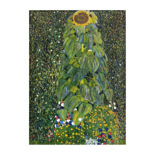 Sunflower by Gustav Klimt Acrylic Print