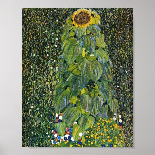 Sunflower by Gustav Klimt Poster