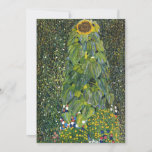Sunflower by Gustav Klimt Thank You Card<br><div class="desc">The Sunflower was painted by Gustav Klimt in 1907. It was oil on canvas. The shape of the sunflower and its leaves is remarkably like the form of the lovers in The Kiss. Gustav Klimt (1862 - 1918) was a famous Austrian artist and one of the most important members of...</div>