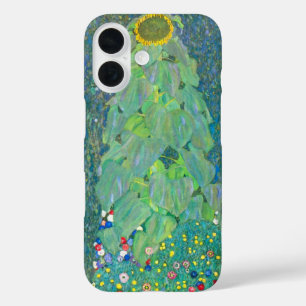Sunflower by Klimt, Vintage Flowers Art Nouveau iPhone 16 Case