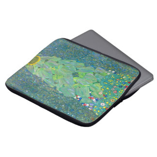 Sunflower by Klimt, Vintage Flowers Art Nouveau Laptop Sleeve