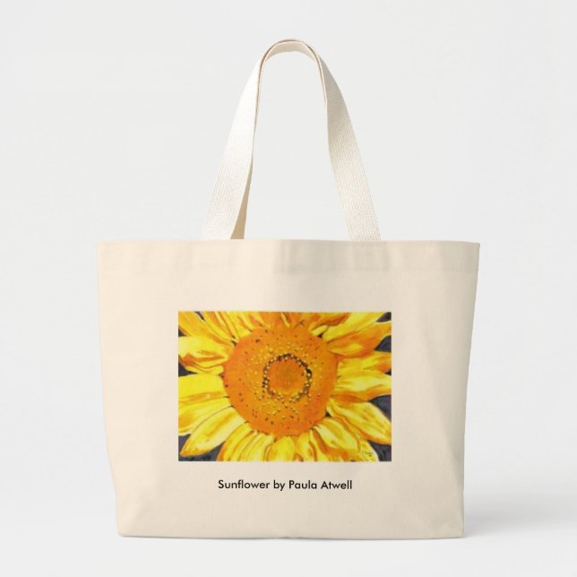 Sunflower by Paula Atwell Large Tote Bag (Front)