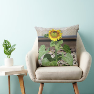 Sunflower by the Tracks Pillow