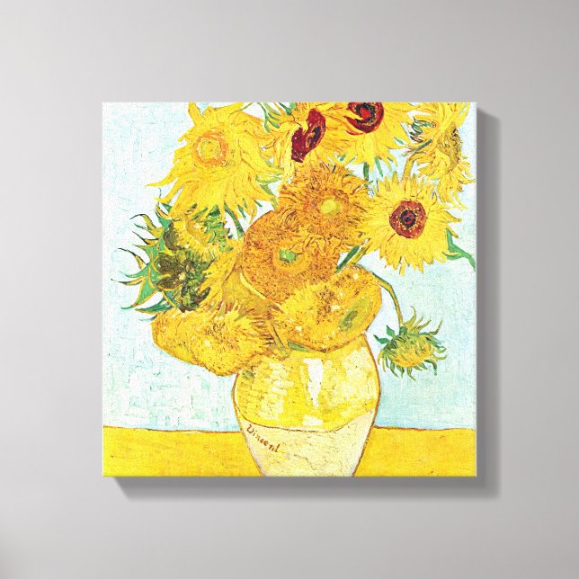 sunflower by Vincent Van Gogh,post impressionist p Canvas Print (Front)