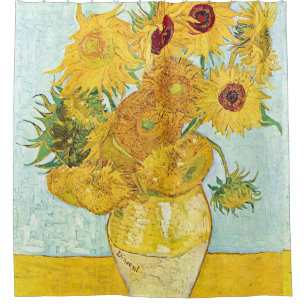 sunflower by Vincent Van Gogh,post impressionist p Shower Curtain
