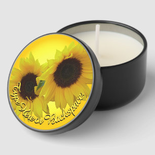 Sunflower Candles Personalized Sunflower Gifts