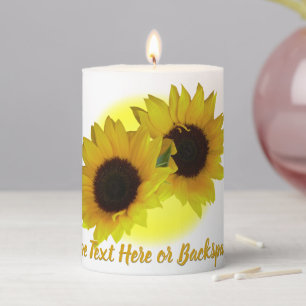 Sunflower Candles Personalized Sunflowers Candle