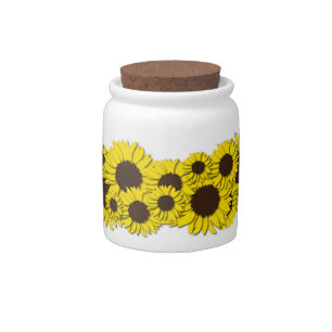 Sunflower Candy Jar