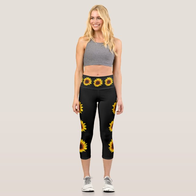Sunflower capri leggings (Front)