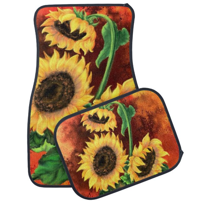 Sunflower Car Floor Mat (Set)