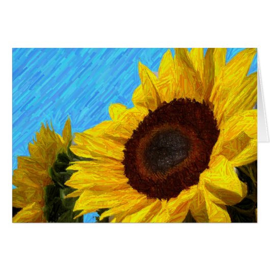 Sunflower Card (Front Horizontal)