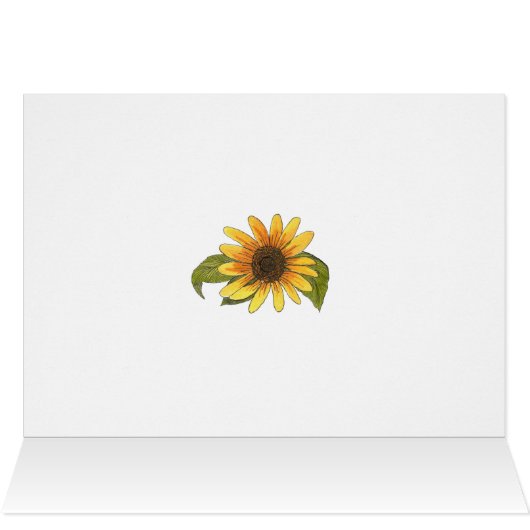 Sunflower card (Inside Horizontal (Top))