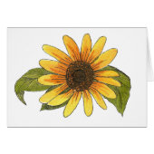 Sunflower card (Front Horizontal)