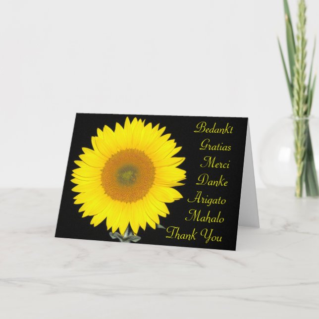 Sunflower Card (Front)