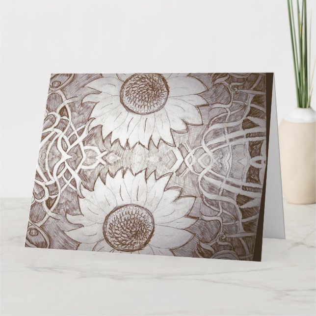 sunflower card (Back)