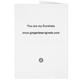 Sunflower Card - Blank (Back)