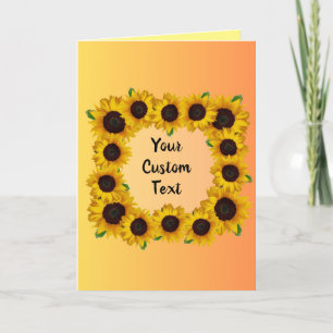 Sunflower Card for to Cheer Someone Up