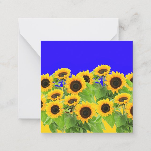 Sunflower Card Ukraine Flag Colors - Freedom (Front)