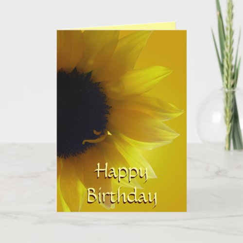Sunflower Card Yellow Flower Birthday Cards