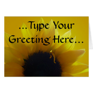 Sunflower Card Yellow Flower Card Personalized
