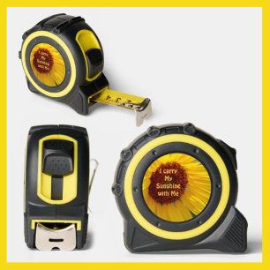 Sunflower Carry My Sunshine with Me Floral Tape Measure