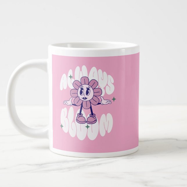 Sunflower Cartoon Quote  Giant Coffee Mug (Left)