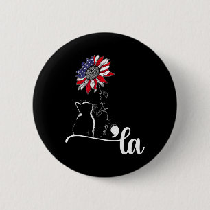 Sunflower Cat Comma La Kamala Harris For President Button