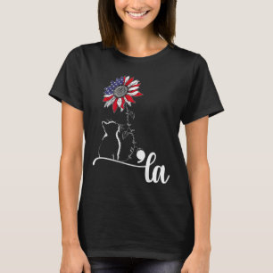 Sunflower Cat Comma La Kamala Harris For President T-Shirt