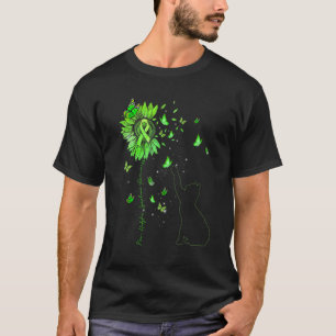 Sunflower Cat Lime Green Ribbon Non Hodgkin Awaren T-Shirt