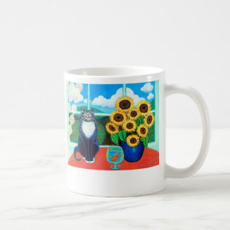 Sunflower Cat Mug