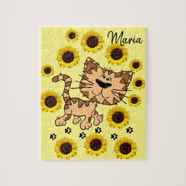 Sunflower Cat Puzzles (Vertical)