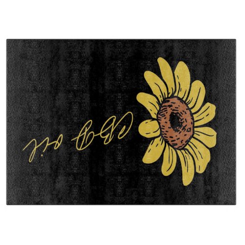 Sunflower CBD Oil_ Funny Sunflower Lover Gift Cutting Board