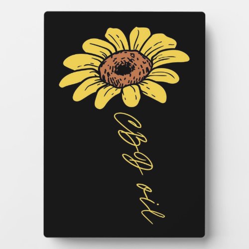 Sunflower CBD Oil_ Funny Sunflower Lover Gift Plaque