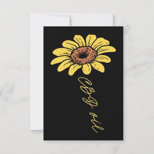 Sunflower CBD Oil_ Funny Sunflower Lover Gift RSVP Card