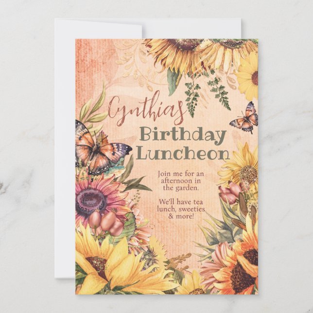 Sunflower Celebration Invitations (Front)