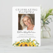 Sunflower Celebration of Life Invitation | Zazzle