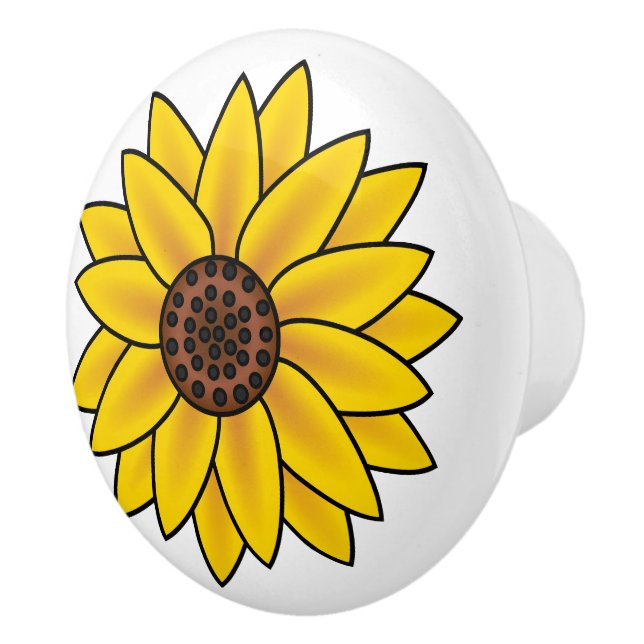  Sunflower Ceramic Knob (Right)