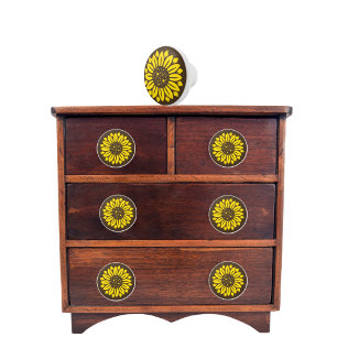 Sunflower Ceramic Knob