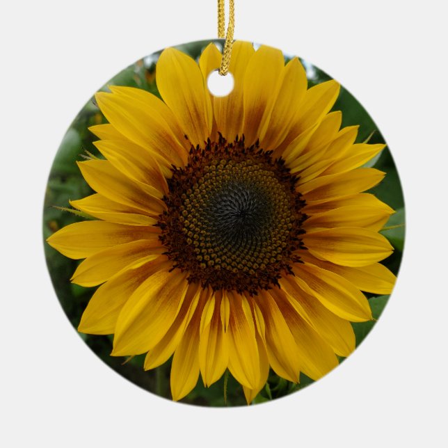 Sunflower Ceramic Ornament (Front)