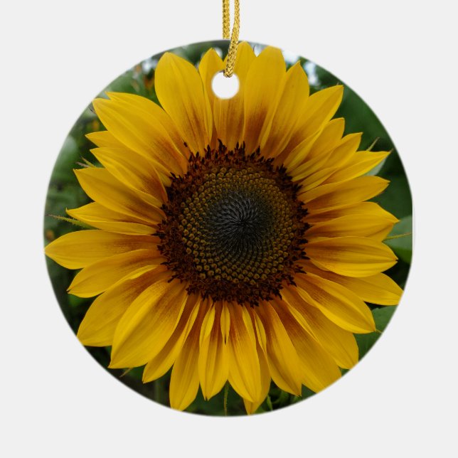 Sunflower  ceramic ornament (Front)
