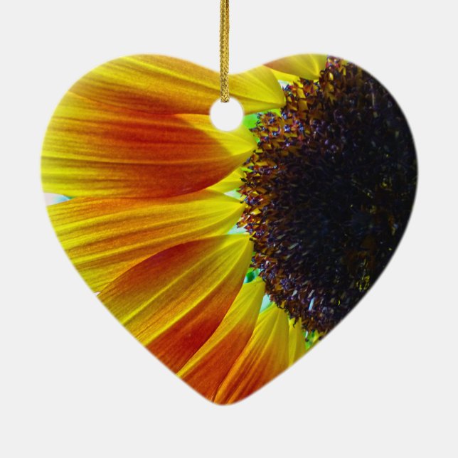 Sunflower Ceramic Ornament (Back)