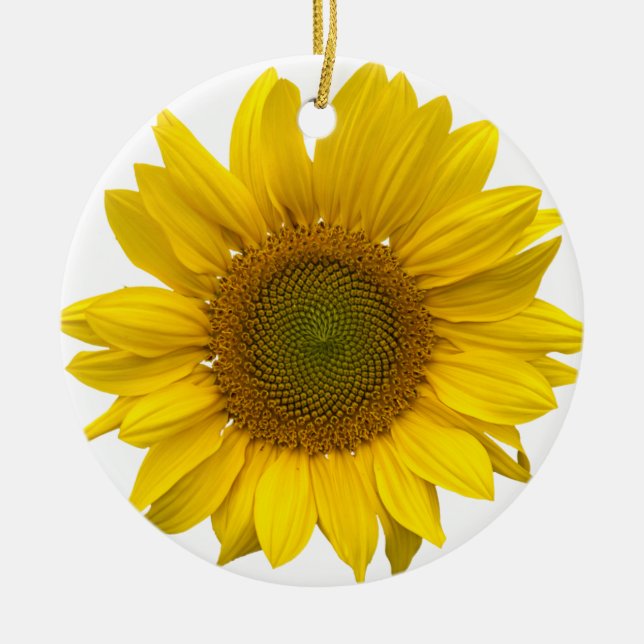 Sunflower Ceramic Ornament (Front)