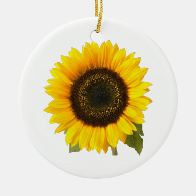 Sunflower Ceramic Ornament (Front)